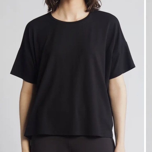 Eileen Fisher —Bateau Neck Boxy T-Shirt - Picture 8 of 9